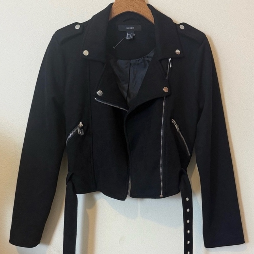Forever 21 Belted Moto Jacket
